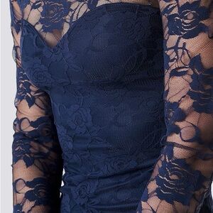 mini floral blue dress size 1/2 from jump apparel